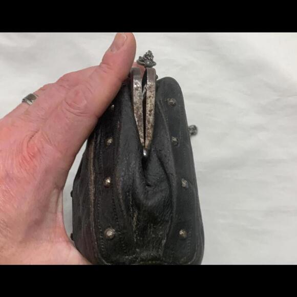 Antique civil war era Brevete Leather locking Black handmade Messenger B… - Picture 8 of 14